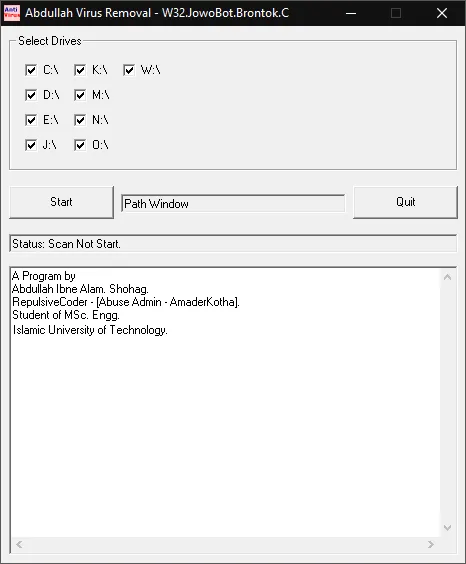 Abdullah Virus Removal