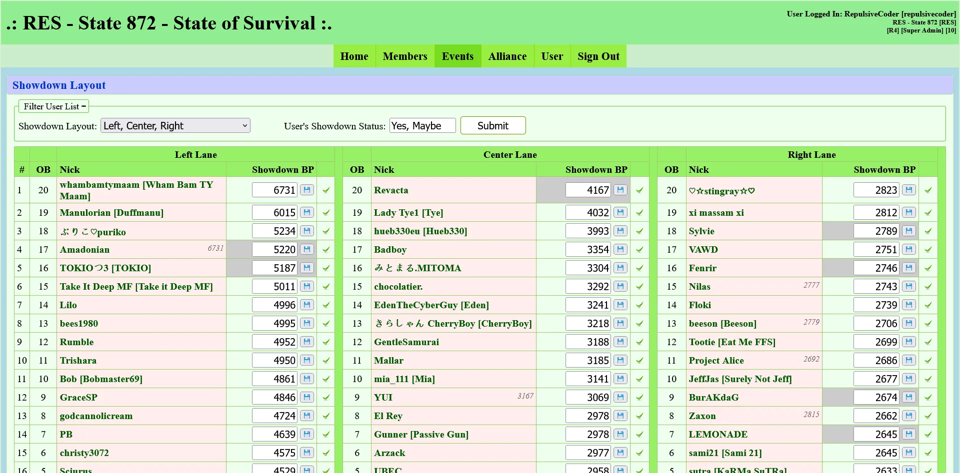 Survival Web Disc Portal
