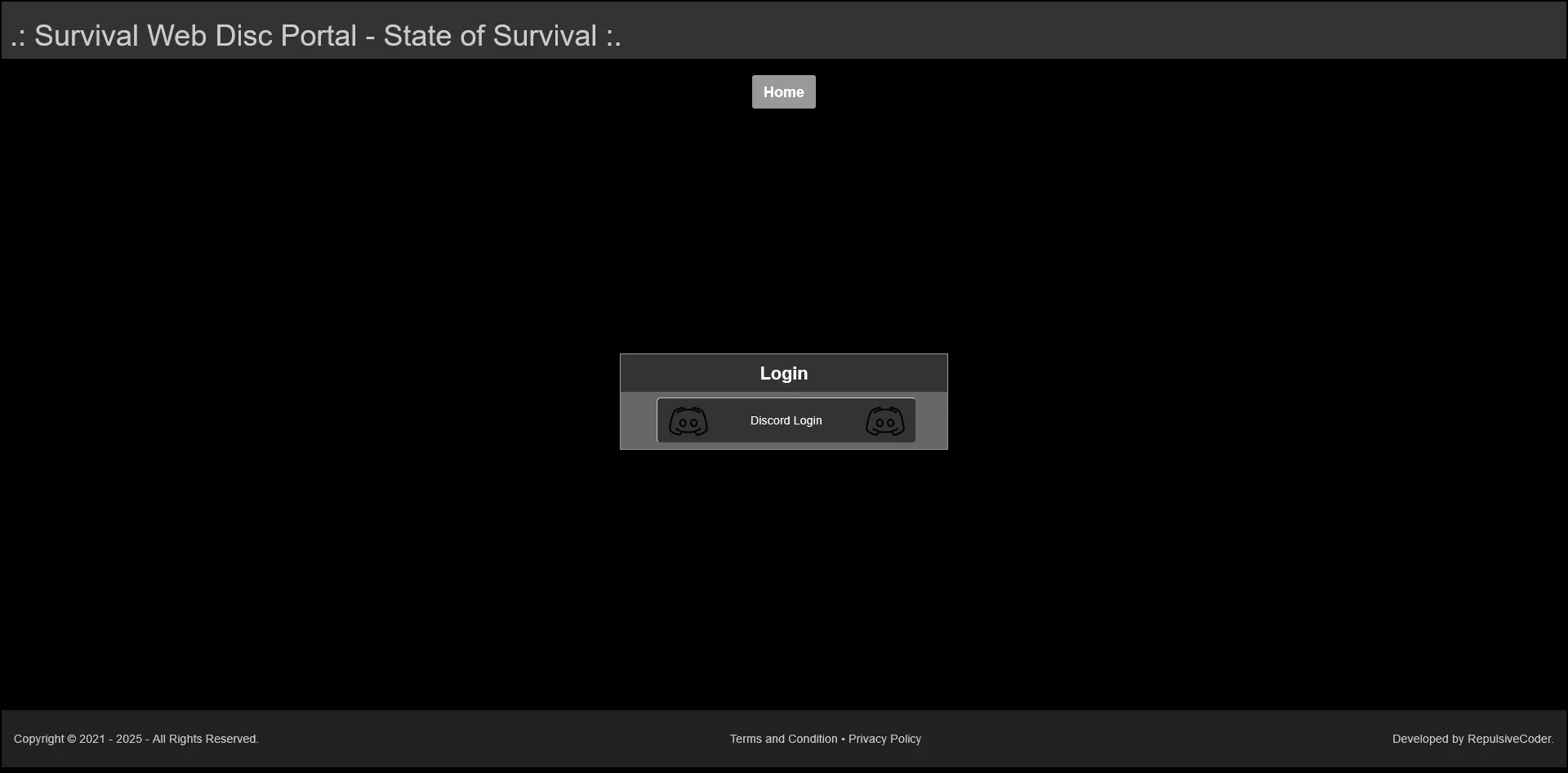 Survival Web Disc Portal