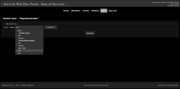 Survival Web Disc Portal